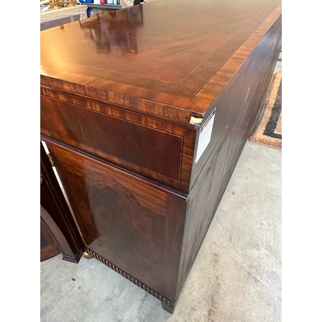 Late 20th Century Signed Maitland-Smith Regency Style Mahogany Bow Front Sideboard For Sale - Image 14 of 17
