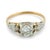 Mid-Century Modern Mid 20th Century Retro Diamond 14k Gold Two Tone Engagement Ring, Size 5.25 For Sale - Image 3 of 6