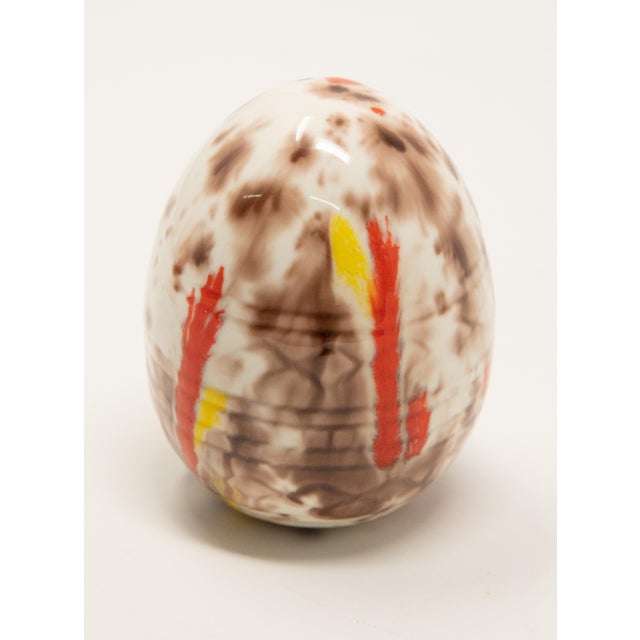 Ceramic Mid 20th Century Ceramic Glazed Eggs- Set of 2 For Sale - Image 7 of 10