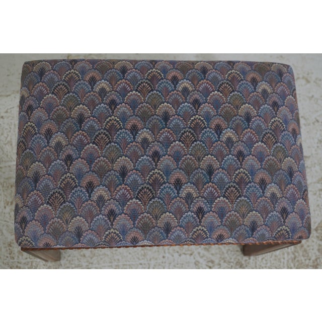 Chippendale Hickory Chair Chippendale Mahogany Ottoman Stool For Sale - Image 3 of 15