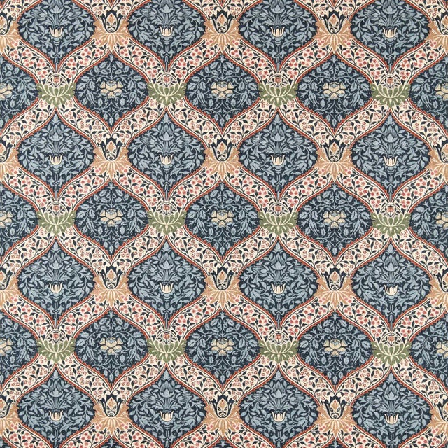 Morris & Co. Norbury Fabric in Indigo - a sample For Sale