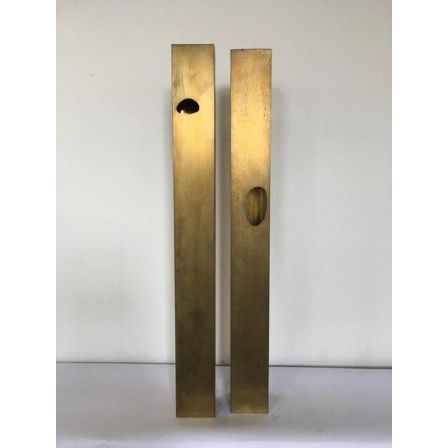 Roberto Vecchione, The Skyscrapers Abstract Sculptures, 1998, Brass, Set of 2 For Sale - Image 10 of 18