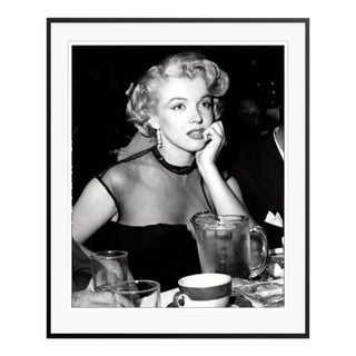 Marilyn Monroe at a Dinner Event Black Framed Archival Pigment Print - 37 X 47” For Sale