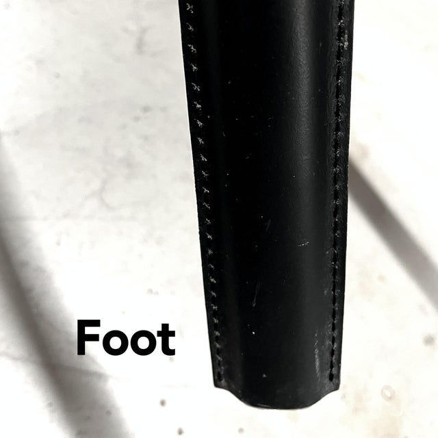 4 Frag Contemporary Italian Black Leather Barstools For Sale - Image 17 of 18