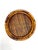 1970s Vintage Tortoiseshell Rattan & Wrought Iron Round Tray Stand For Sale - Image 5 of 12