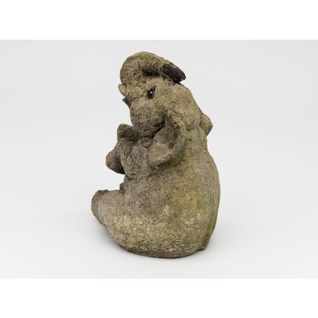 Sculpture Materials Composite Stone Elephant Garden Statue, England Late 20th C. For Sale - Image 7 of 8