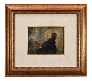 Unknown, The Discussion, Oil on Board, 19th Century