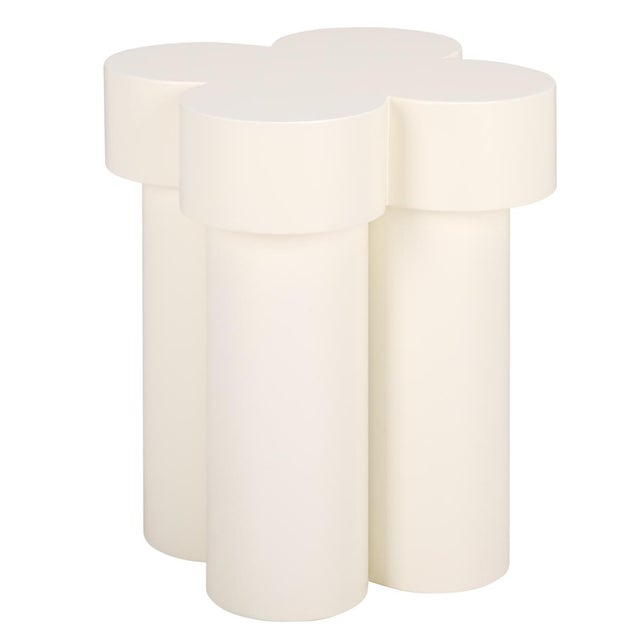 Bastien Accent Table in Ivory For Sale In Philadelphia - Image 6 of 7