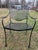 Black Vintage Wrought Iron Woodard Patio Set Large Table, 6 Chairs & Stand, Attributed For Sale - Image 8 of 11