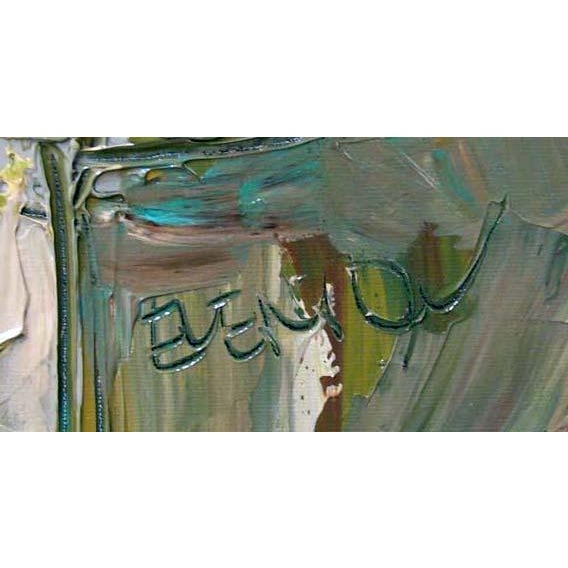 Impressionist Maya Eventov "La Vista Balcone" Original Acrylic on Canvas, H.Signed Me781806 For Sale - Image 3 of 5