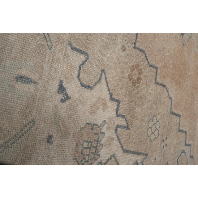 Textile Turkish Pink Oushak Wool Rug For Sale - Image 7 of 12