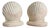 Late 20th Century Plaster Seashell Bookends- A Pair For Sale