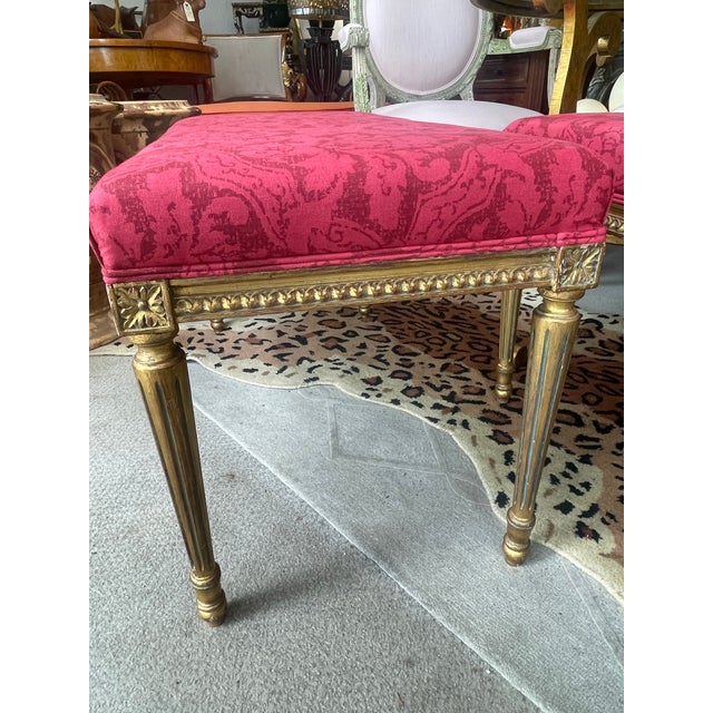 Pair Gilt-Wood Louis XVI Style Benches, For Sale - Image 9 of 17