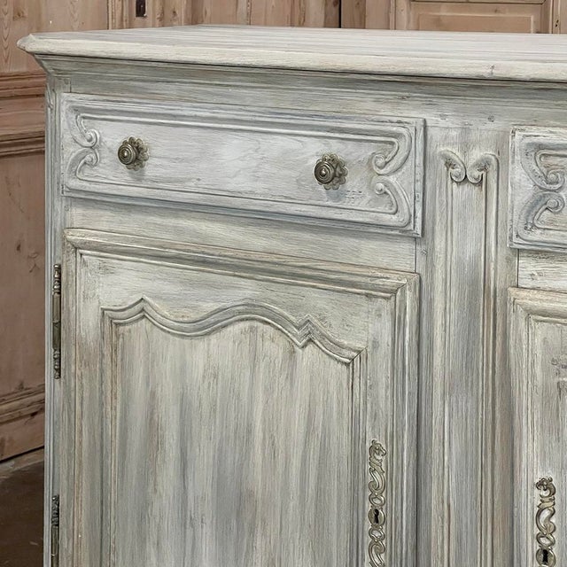 19th Century Country French Whitewashed Oak Buffet For Sale - Image 13 of 18