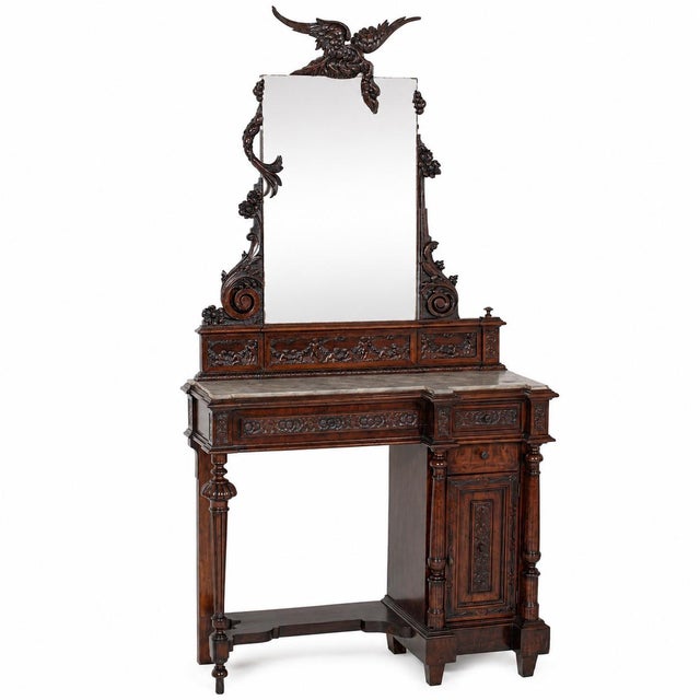 19th Century Art Nouveau Venetian Console & Mirror from Testolini e Salviati For Sale - Image 11 of 18