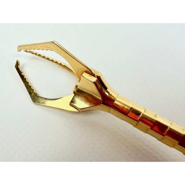 Antique French Gold-Plated Crab Sugar Mechanical Tongs, 1900s For Sale - Image 5 of 7