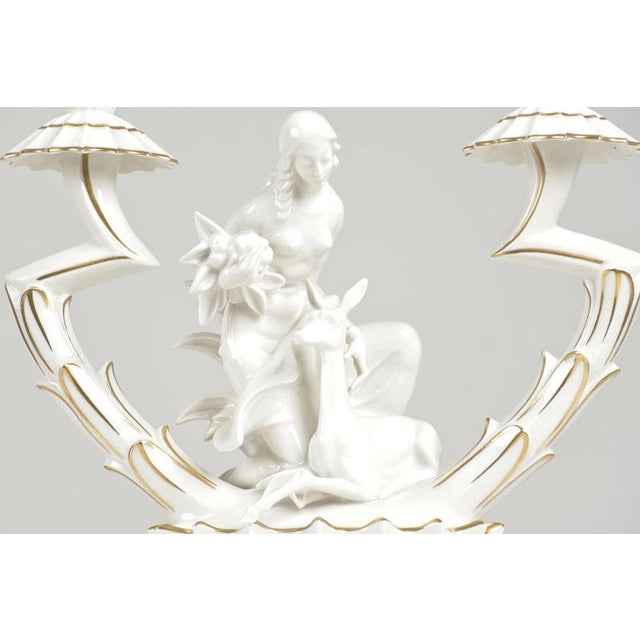Chandelier in Porcelain by Karl Tutter, Germany, 1925 For Sale - Image 11 of 15