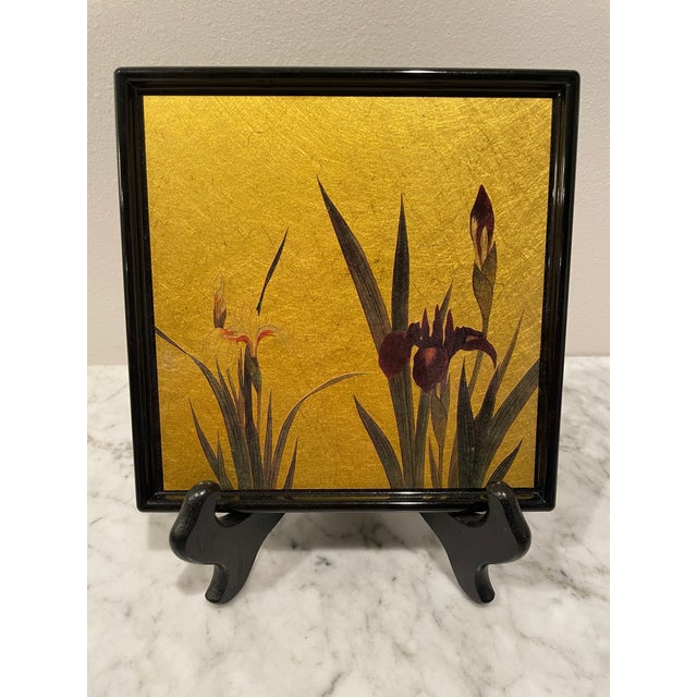 Vintage Lacquer Japanese Square Plates Set of 5 Chairish