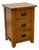 Mission Quarter Sawn Oak 3-Drawer Nightstand |Micheal Cherry For Sale