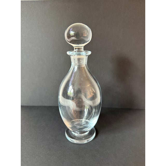 English Handblown Clear Glass Perfume Bottle, Cruet or Vase For Sale - Image 3 of 7