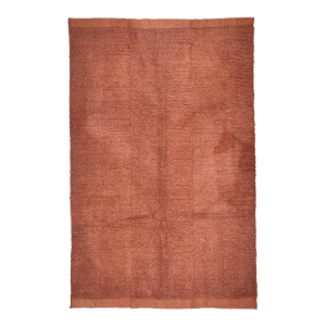 1970s Turkish Handloom Home Living Terracota Rug