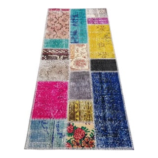 Vintage Anatolian Wool Runner Carpet For Sale