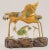 Chinese Vintage Chinese Metal Gilt Filigree and Enamel Cranes Figures on Wooden Stand For Sale - Image 3 of 12