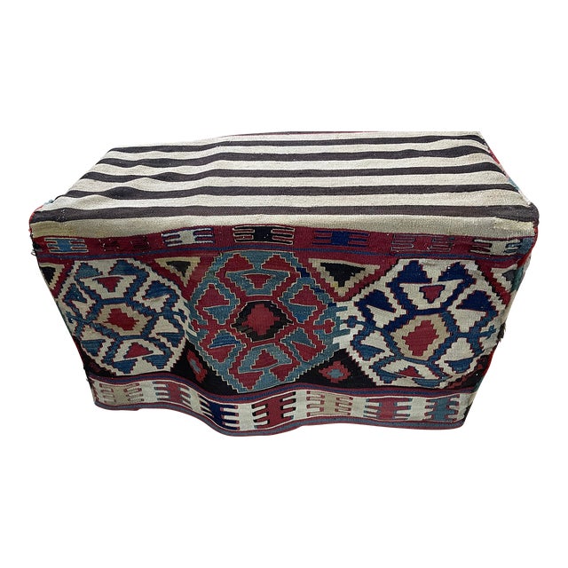 Antique Azerbaijan/ Shahsavan Cargo Bag or Mafrash, Bedding Bags, Soumak Kilim For Sale