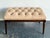 Vintage Regency Tufted Leather Bench For Sale - Image 11 of 11
