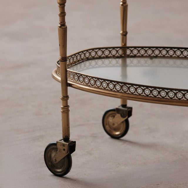 20th Century French Oval Bar Cart For Sale - Image 4 of 6