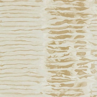Harlequin Ripple Stripe Wallpaper in Sandstone For Sale