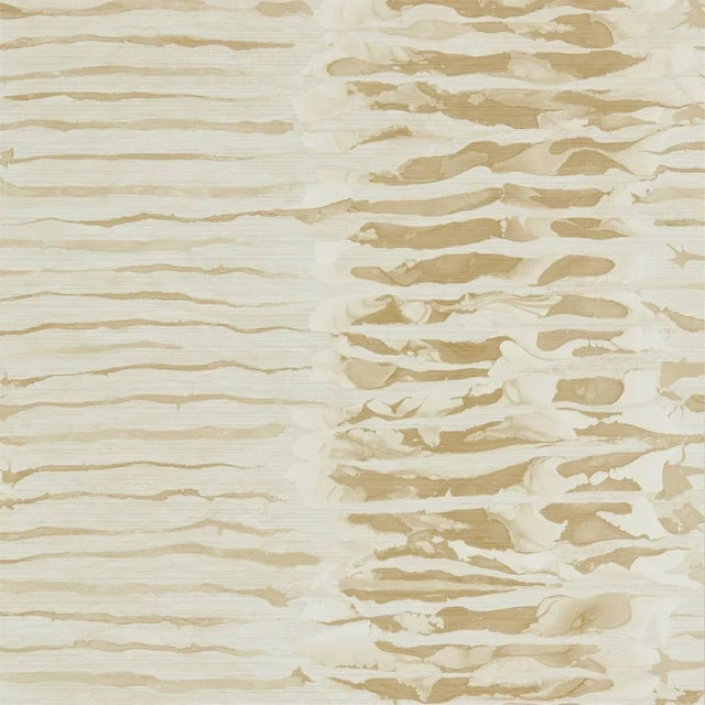 Harlequin Ripple Stripe Wallpaper in Sandstone For Sale