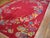 Art Deco 1930s Red Floral Modern Antique Chinese Art Deco Rug 8' 9" X 11' 6" Handknotted Wool Carpet For Sale - Image 3 of 6