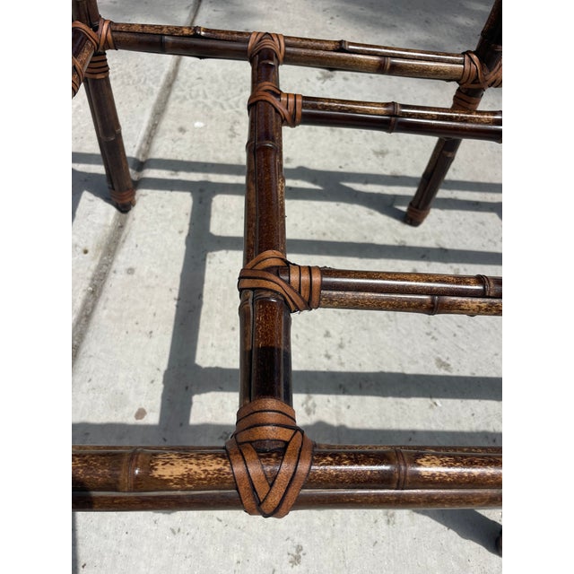 Brown Authentic McGuire Bamboo Coffee Table For Sale - Image 8 of 10