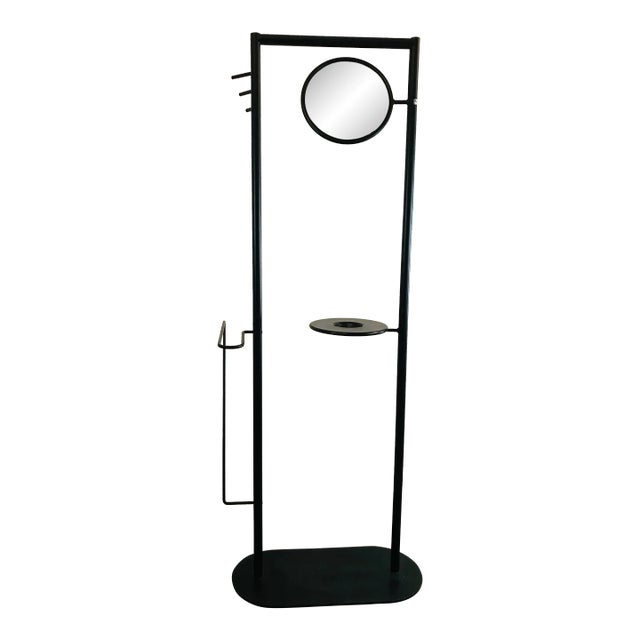 1980s Post Modern Emilio Nanni Musmé Memphis Design Italian Fly Line Valet Mirror For Sale