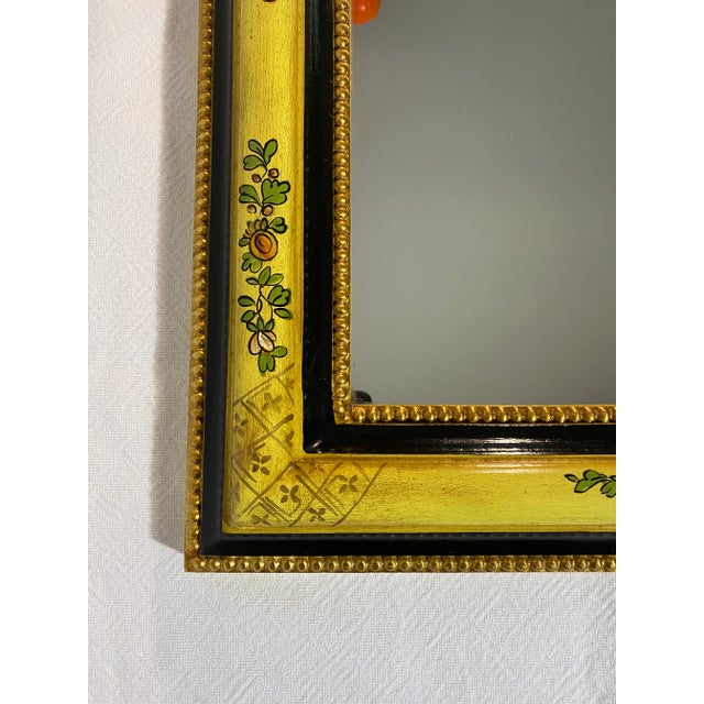 French Provincial Vintage 1960's LaBarge Hand Painted Mirror For Sale - Image 3 of 11