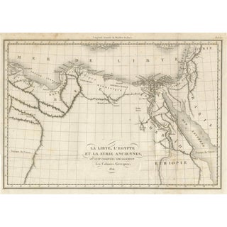 Antique Map of Ancient Egypt, Libya & Syria from Ambroise Tardieu, 1824 For Sale