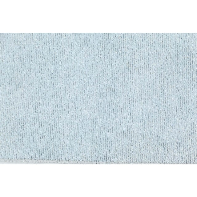 Textile Modern Custom Handwoven Silk Runner in Soft Gray For Sale - Image 7 of 8