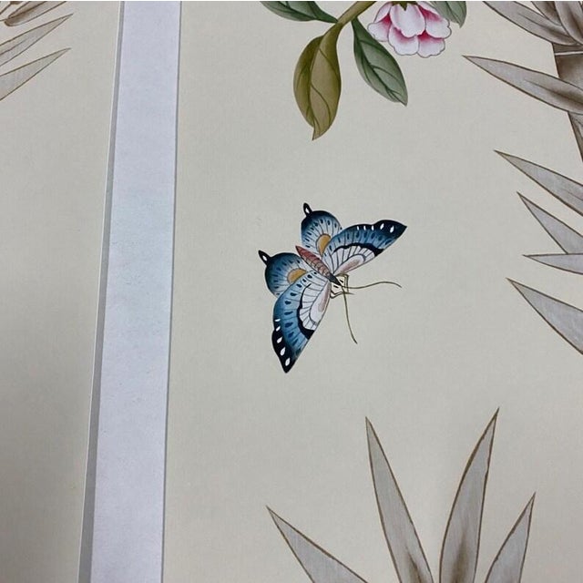 24'*48"/Pane, a Set of Two Panels Vintage Style Chinoiserie Wall Artwork (No Frame) For Sale - Image 9 of 9