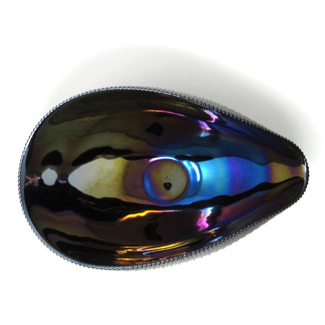 Yalos Murano Shell Glass Bowl in Black & Mother of Pearl For Sale In Los Angeles - Image 6 of 9