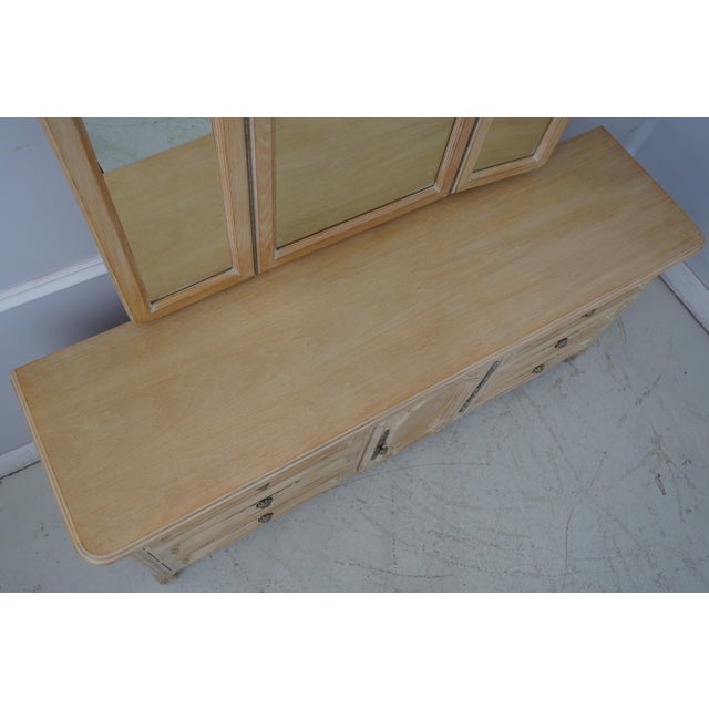 Drexel Cabernet Classics French Provincial Dresser W. Trifold Mirror For Sale - Image 13 of 18