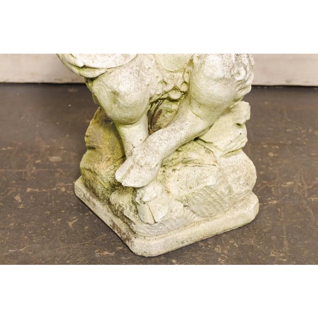 Renaissance Mid 20th Century French Faun Garden Statue For Sale - Image 3 of 12