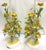 Late 20th Century Vintage Italian Floral Painted Tole Table Lamps- A Pair For Sale - Image 5 of 12