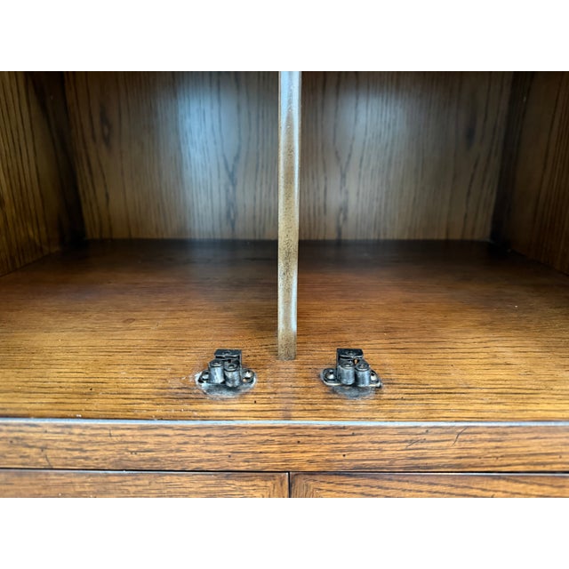 1970s Henredon “Scene One” Campaign Style Oak Armoires For Sale - Image 17 of 18