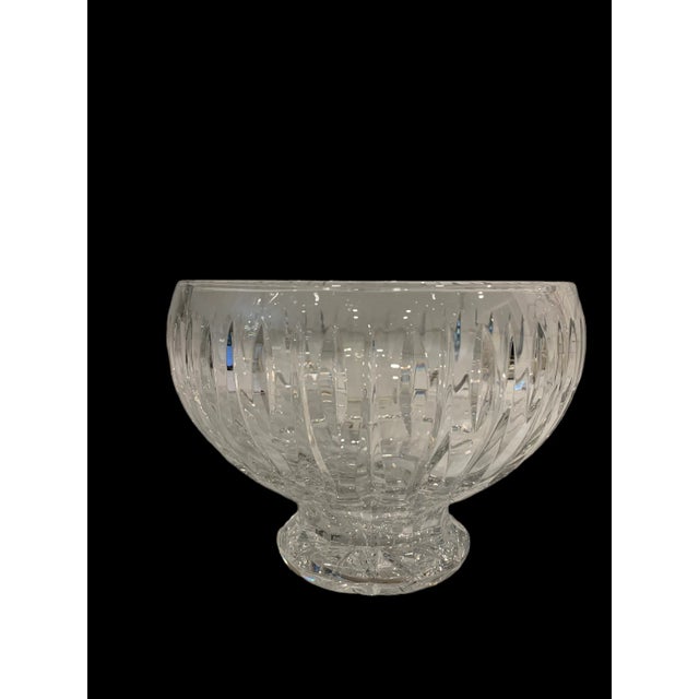 A Waterford footed/pedestal crystal centerpiece bowl. A lovely sparkler to add to your table.