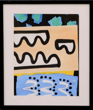 Blue & Peach Abstract by Marc Foster Grant