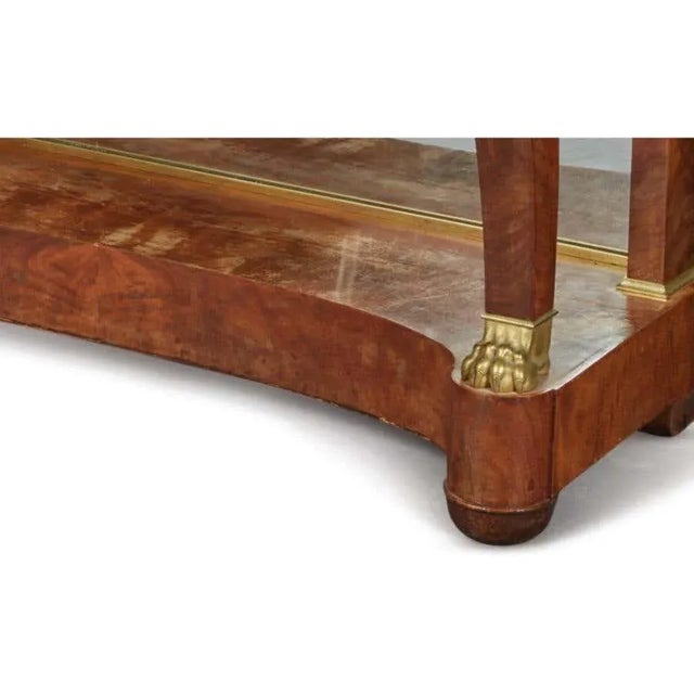 Early 19th Century Russian Empire Ormolu-Mounted Mahogany Console Table For Sale - Image 9 of 10