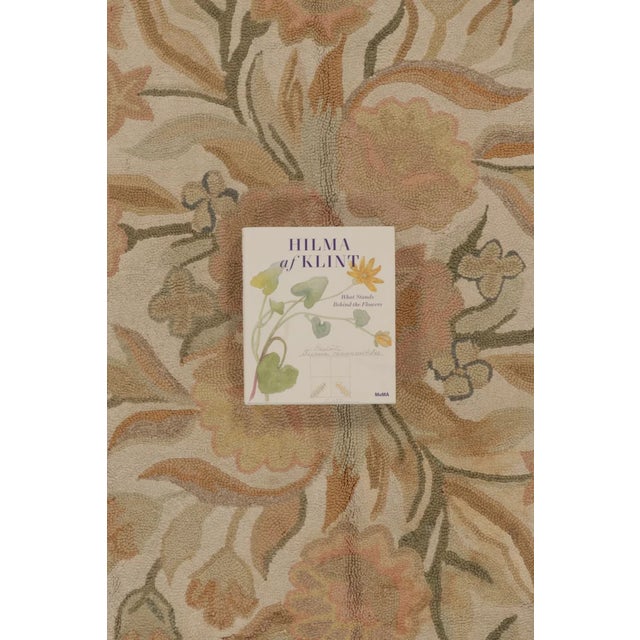 1920s Antique 20th Century Hooked Rug in Beige With Garden Bouquet Design - Rug & Kilim For Sale - Image 5 of 9