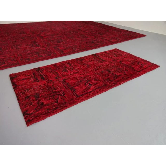 Large & Small Wool Rug from Bayer Leverkusen M&d, 1970s, Set of 2 For Sale - Image 3 of 9
