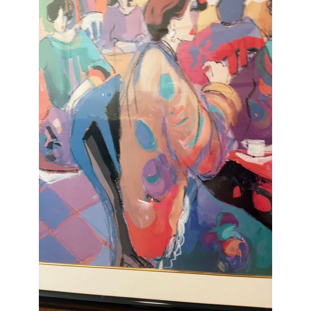 Vintage Framed Isaac Maimon Corner Cafe Figurative Lithograph Art For Sale - Image 14 of 16